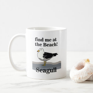 Mug Seagull Me Trouve À La Plage Funny Beach House