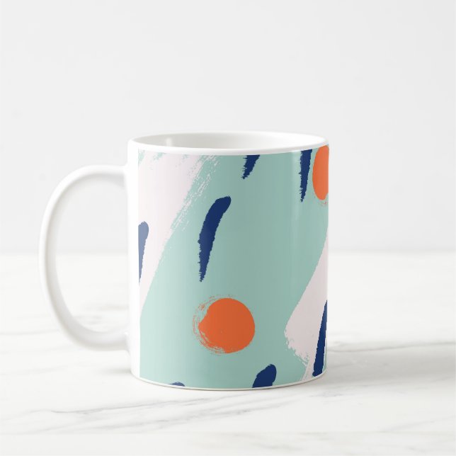 Mug Seamless abstract hand drawn brushstroke shapes pa (Gauche)