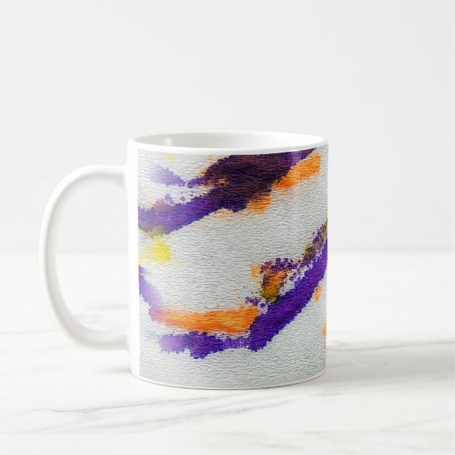 Mug Seamless animal zebra. Dirty art pattern. Abstract (Gauche)