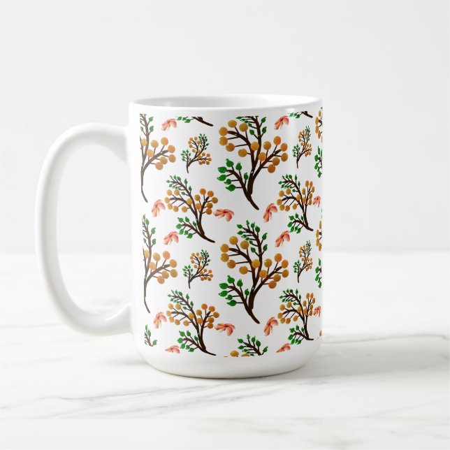 Mug Seamless Botanical Pattern with Flowers | Cute Nat (Gauche)