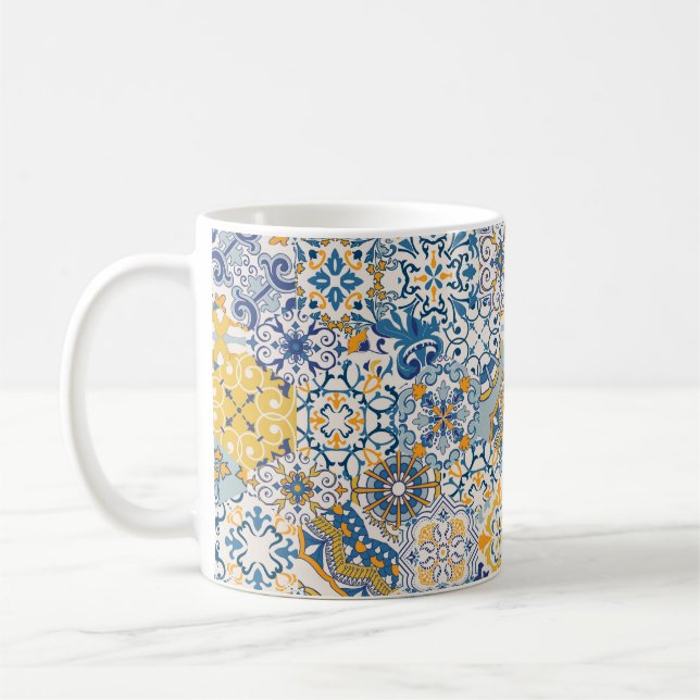 Mug Seamless colorful patchwork tile with Islam, Arabi (Gauche)