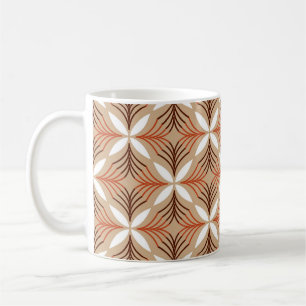 Mug Seamless geometric pattern with flowers