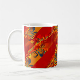 Mug Seamless Graphic Design - rouge orange I