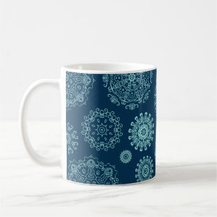 Mug Seamless pattern with laced snowflakespattern,arab
