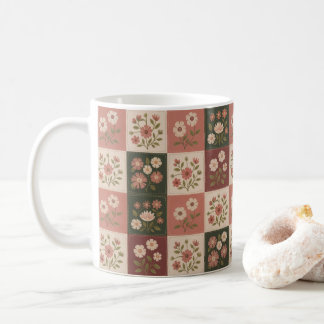 Mug Seamless Rustic Floral Patchwork