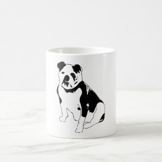 Mug Seated Bulldog Portrait Black and White Artwork