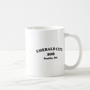 Mug Seattle Washington Code régional 206 Emerald City