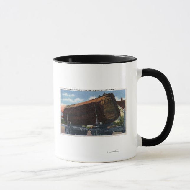 Mug Seattle, Washington Giant Log en route vers Mill (Droite)