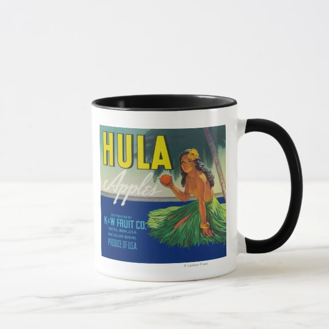 Mug Seattle, Washington Hula Apple Étiquette (Droite)