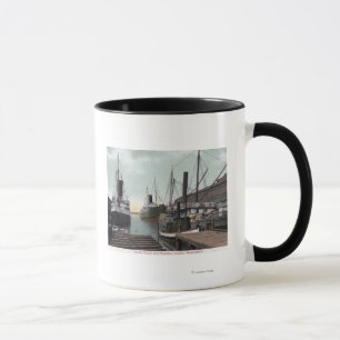 Mug Seattle, WashingtonVue du quai et des navires