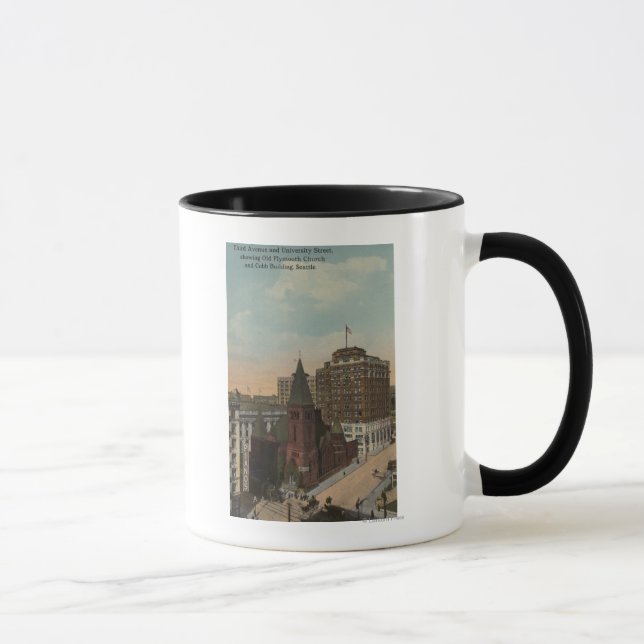 Mug Seattle, WAThird Avenue et rues universitaires (Droite)