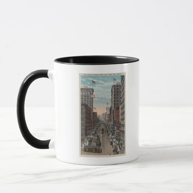 Mug Seattle, WAView de la 2ème Ave de Yesler (Gauche)