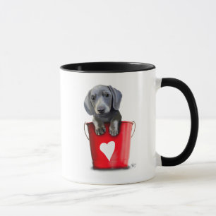 Mug Seaux de chiot de teckel d'amour