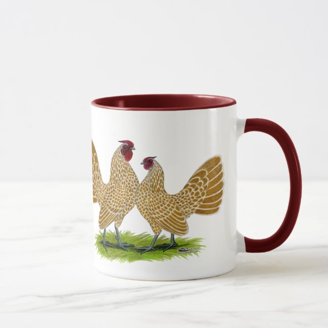 Mug Sebrights Buff Laced (Droite)