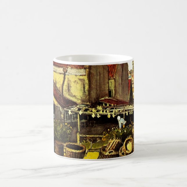 Mug Séchage de poissons par Vincent van Gogh (Centre)