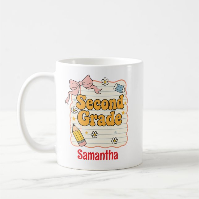 Mug Second Grade – Cute Back to School Supplies (Gauche)