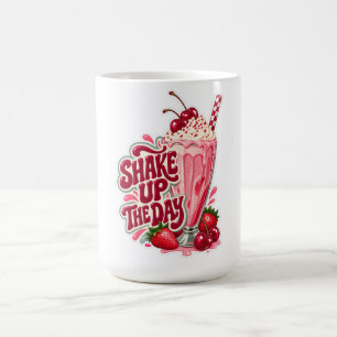 Mug Secouez la journée Milkshake de fraise