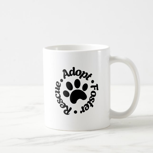 Mug Secourir Adopter Foster - Adopter un Abri Jour pou (Droite)