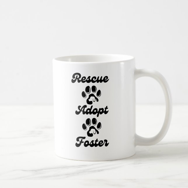 Mug Secourir Adopter Foster - Adopter un Abri Jour pou (Droite)