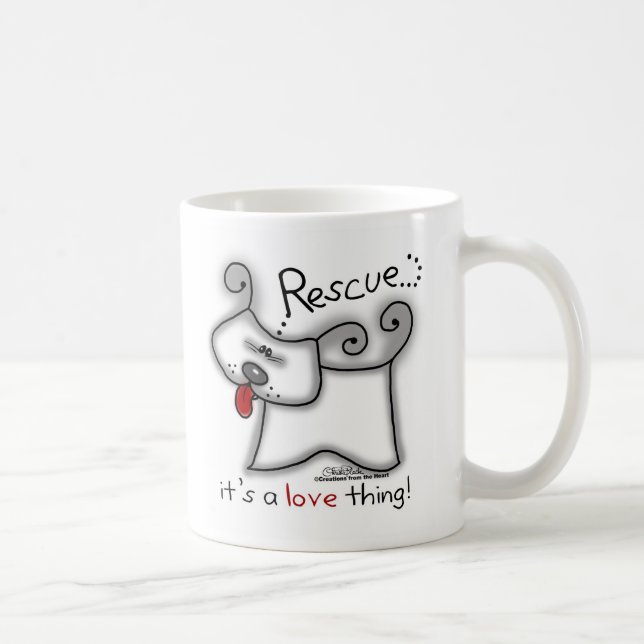 Mug Secourir Chien ... C'est une chose d'amour (Droite)
