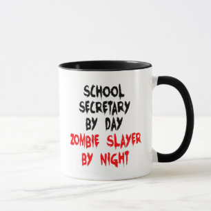 Mug Secrétaire de l'école Zombie Joke