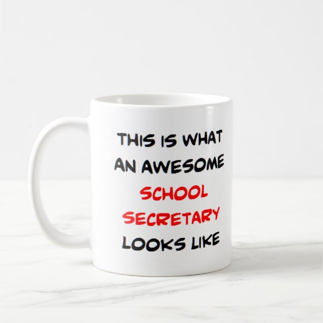 Mug secretary school, awesome (Gauche)