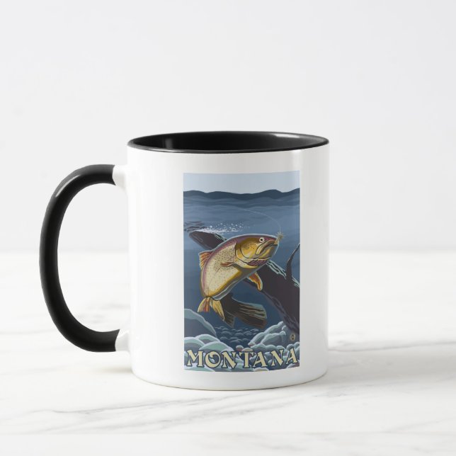Mug Section de la pêche à la truite - Montana (Gauche)