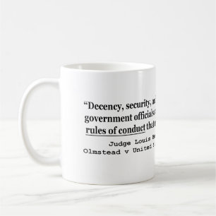 Mug Sécurité de décence et juge Louis Brandeis de