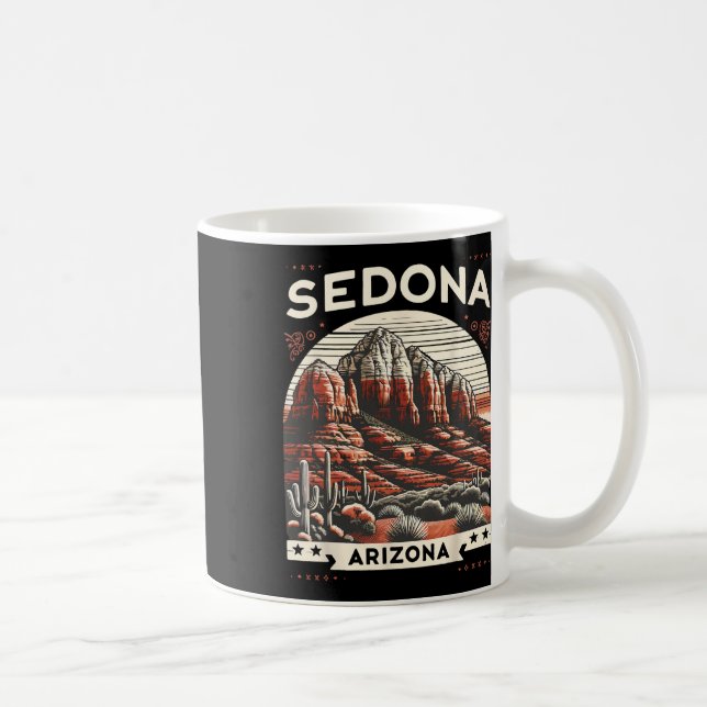 Mug Sedona Az Hiking Outdoors Mountain Sedona Usa Retr (Droite)