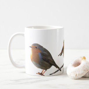 Mug Seins européens de rouge d'oiseaux de Robin de