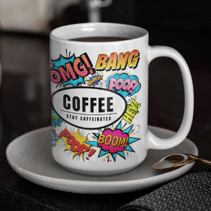 Mug Séjour Caffeiné Livre Comique Sons Thème