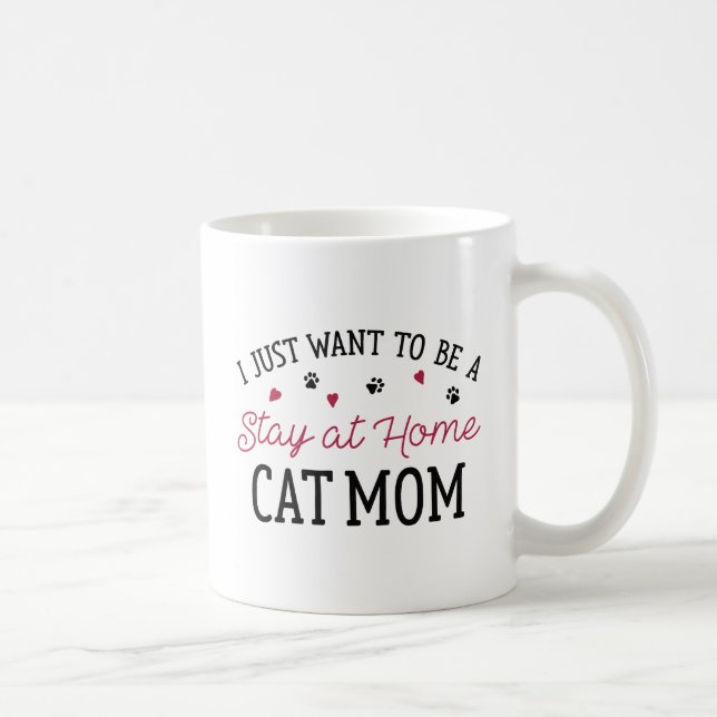 Mug Séjournez à la maison maman chat (Droite)