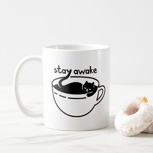 Mug Séjournez dans le café Awake (Avec donut)