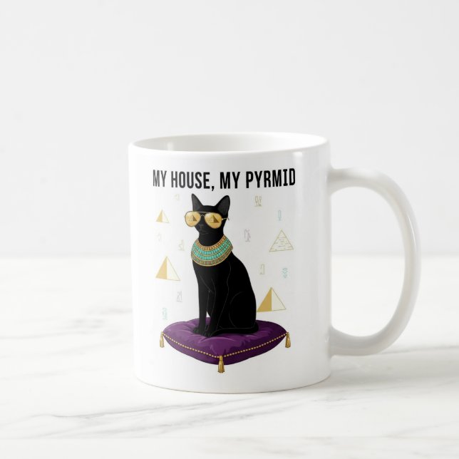 Mug Sekhment Chat Égyptien Déesse Bastet Pyramide (Droite)