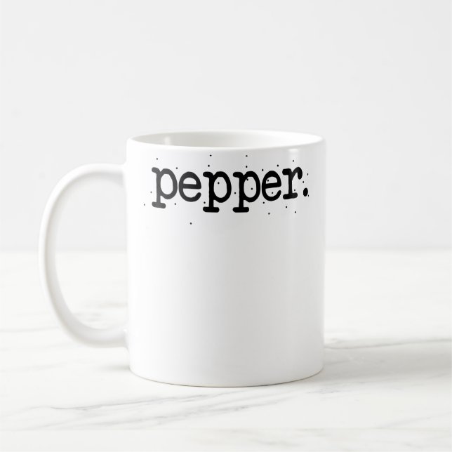 Mug Sel et poivre pour couples assortis Halloween Faci (Gauche)