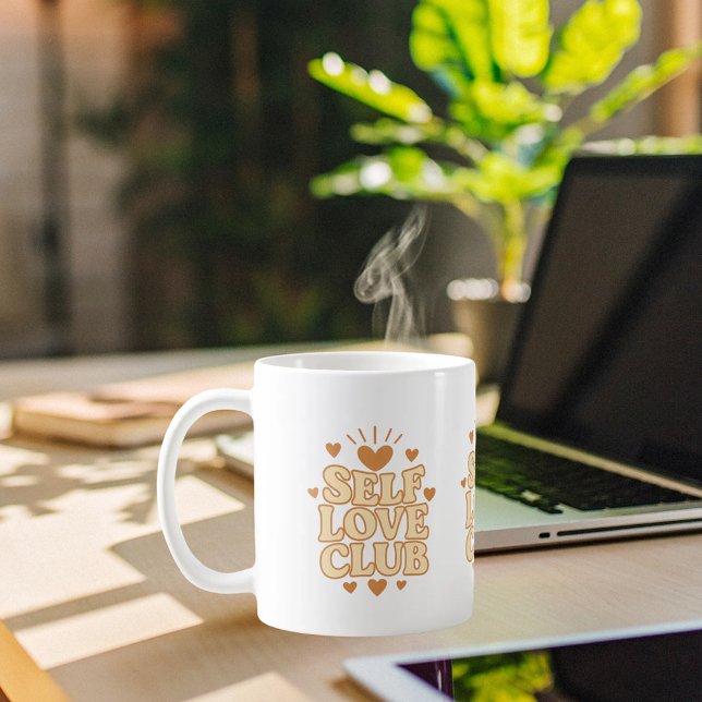 Mug Self Love Club orange humour rétro (Créateur téléchargé)