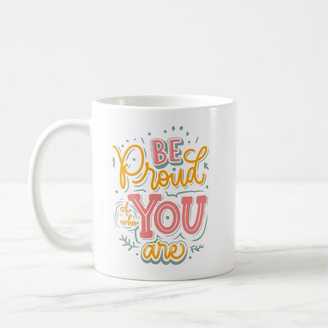 Mug Self Love Positivity Simple Colorful Vibrant Quoti (Gauche)