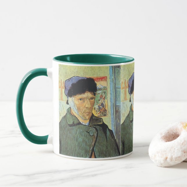 Mug Self Portrait, Bandaged Ear by Vincent van Gogh (Avec donut)