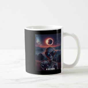 Mug Selfie Avec Solaire 2024 Eclipse Portant Des Gles