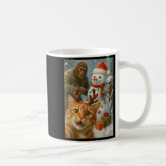 Mug Selfie Chat De Noël Drôle Avec Alien Bigfoot &