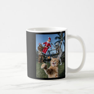Mug Selfie De Chat Avec Alien Et Noël De Bigfoot En Ju
