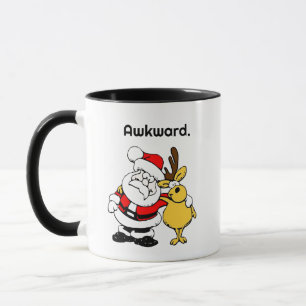 Mug Selfie de Noël gênant avec le Père Noël, dessin an
