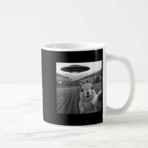 Mug Selfie D'Écureuil Avec Alien Ufo Drôle Pour Les Fe