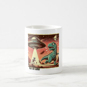Mug Selfie Dino UFO : Panique Vintage (Mug, Tee Mug, c