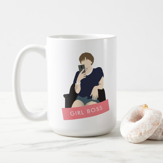 Mug Selfie Patron Fille (Avec donut)