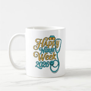 Mug Semaine de l'infirmière heureuse 2026 Stethoscope