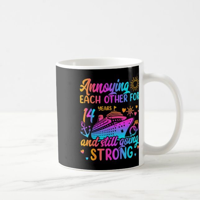 Mug S'embêter mutuellement pendant 14 ans d'anniversai (Droite)