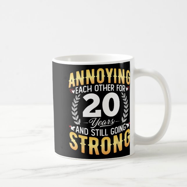 Mug S'embêter pendant 20 ans - 20e Mariage et (Droite)
