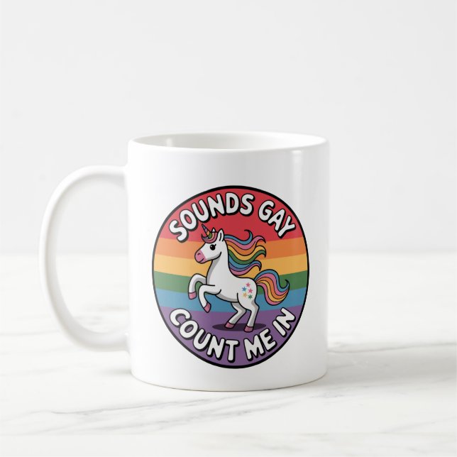 Mug Semble gay Comptez sur moi Drapeau arc-en-ciel lic (Gauche)