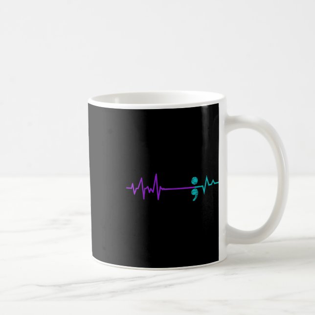 Mug Semicolon de sensibilisation à la prévention du su (Droite)